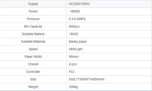 18650/26650/32650 Cylindrical Lithium Battery Labling Insulation Paper Pasting Sticking Machine